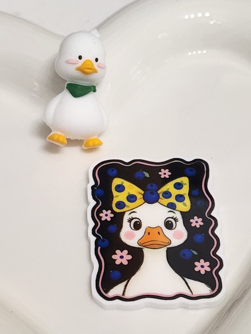 Goose‎ Flatback Focal Bead Badge Keychain Crafts Beaded Pen Magnet Hairbow